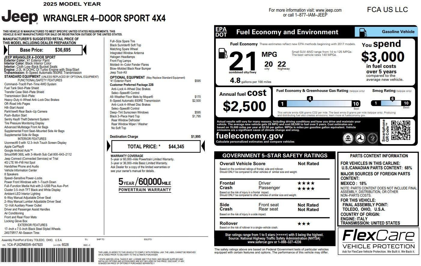 2025 Jeep Wrangler Sport