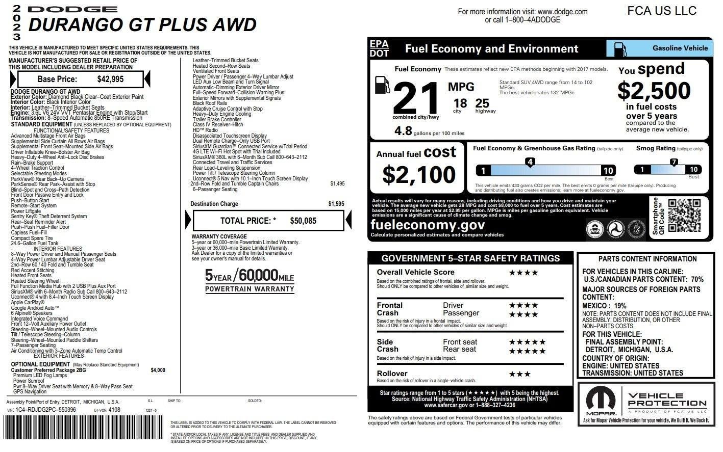 2023 Dodge Durango GT Plus