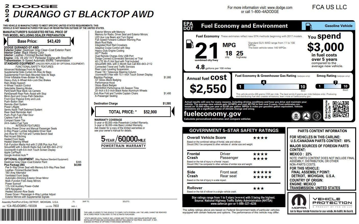 2024 Dodge Durango GT Plus