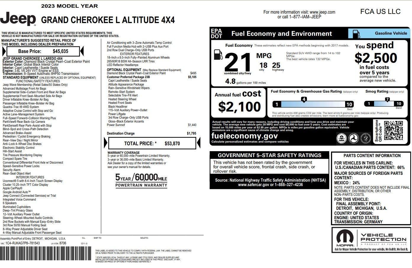 2023 Jeep Grand Cherokee L Altitude