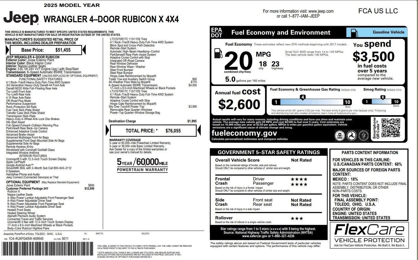 2025 Jeep Wrangler Rubicon X