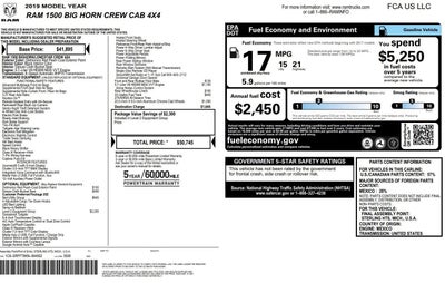 2019 RAM 1500 Big Horn/Lone Star