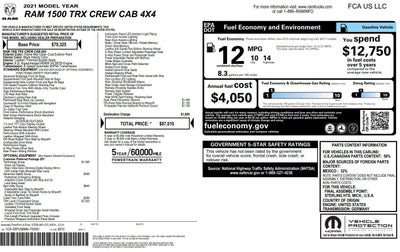 2021 RAM 1500 TRX