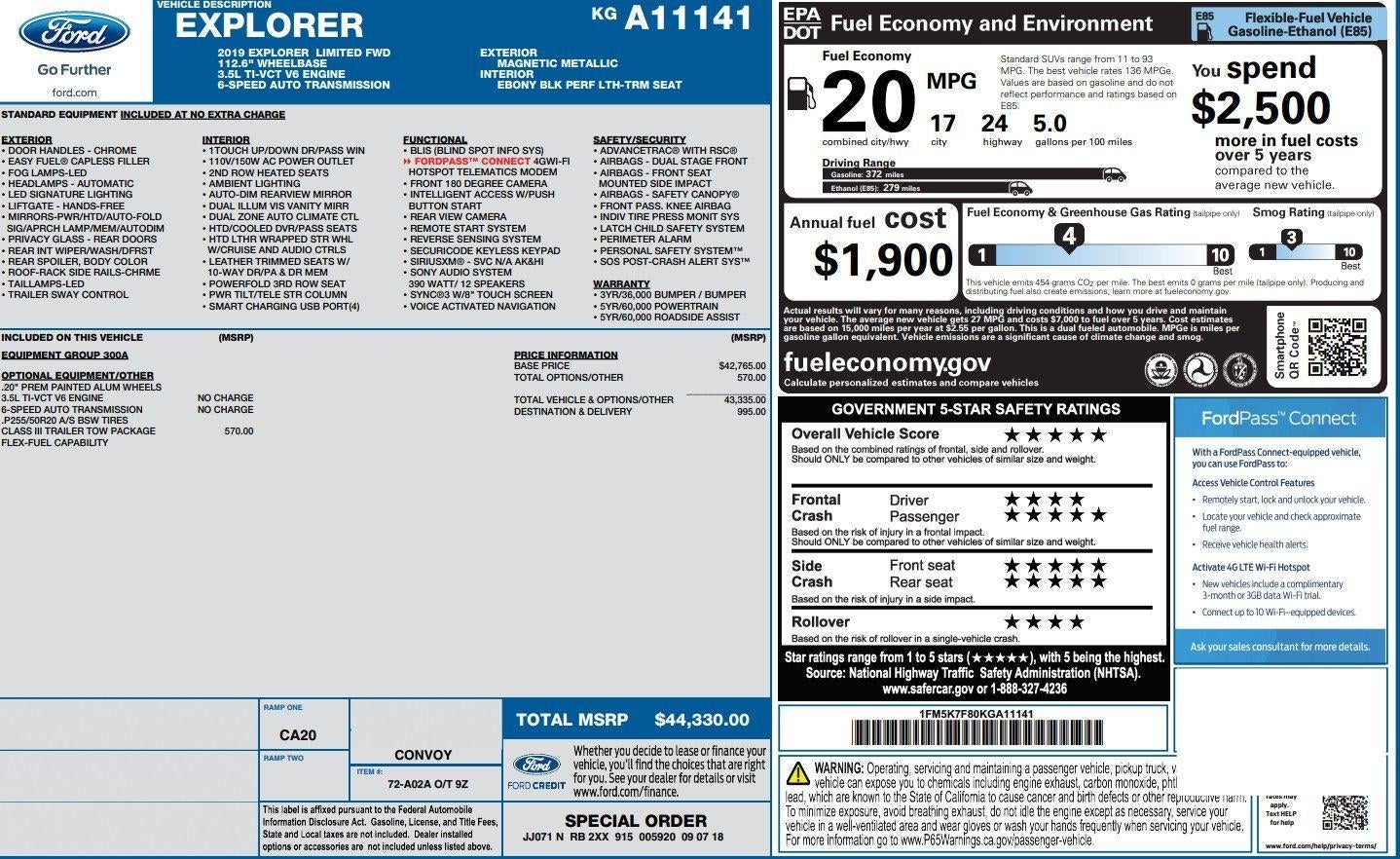 2019 Ford Explorer Limited