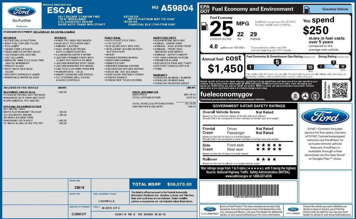 2017 Ford Escape Titanium