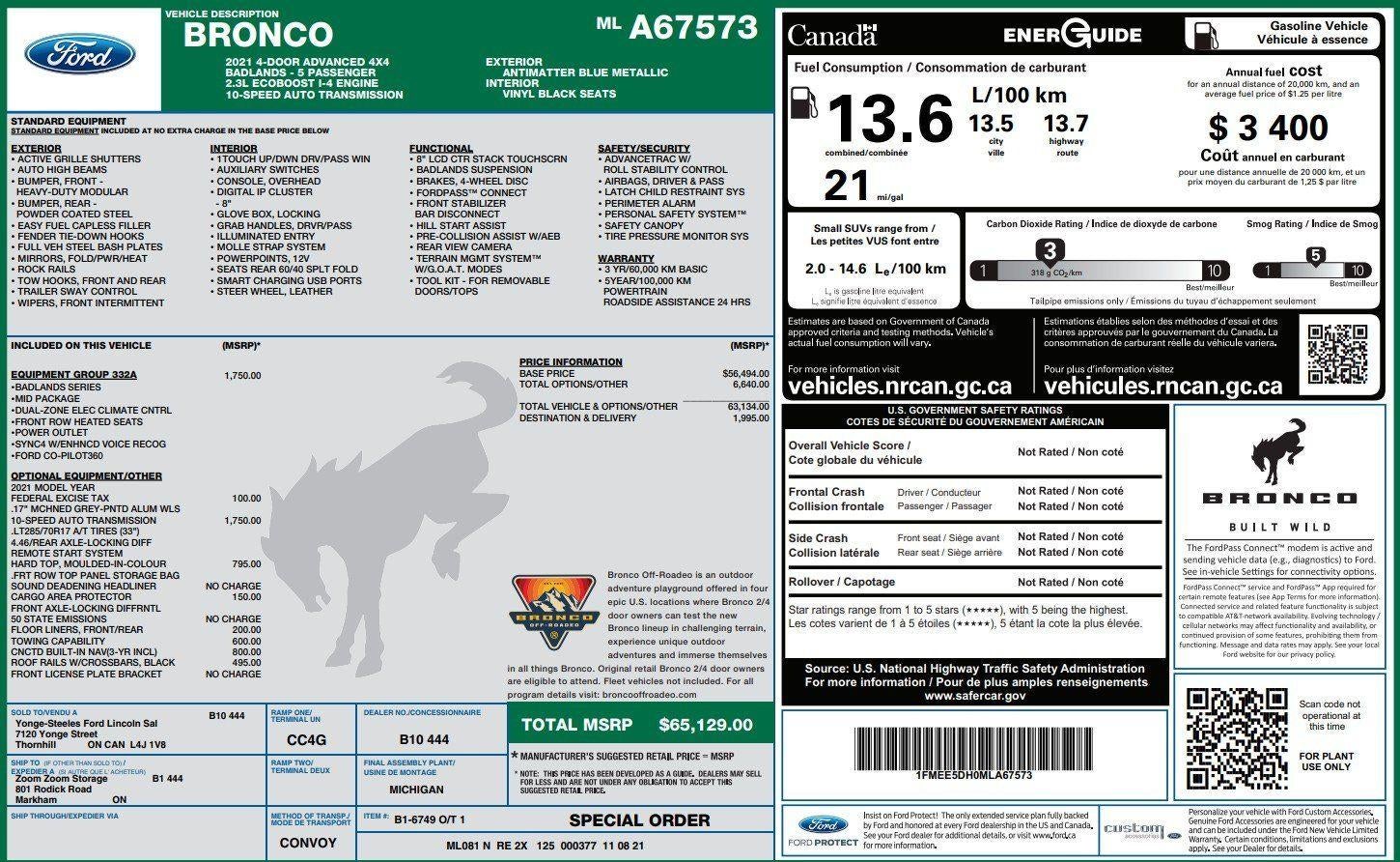 2021 Ford Bronco Base