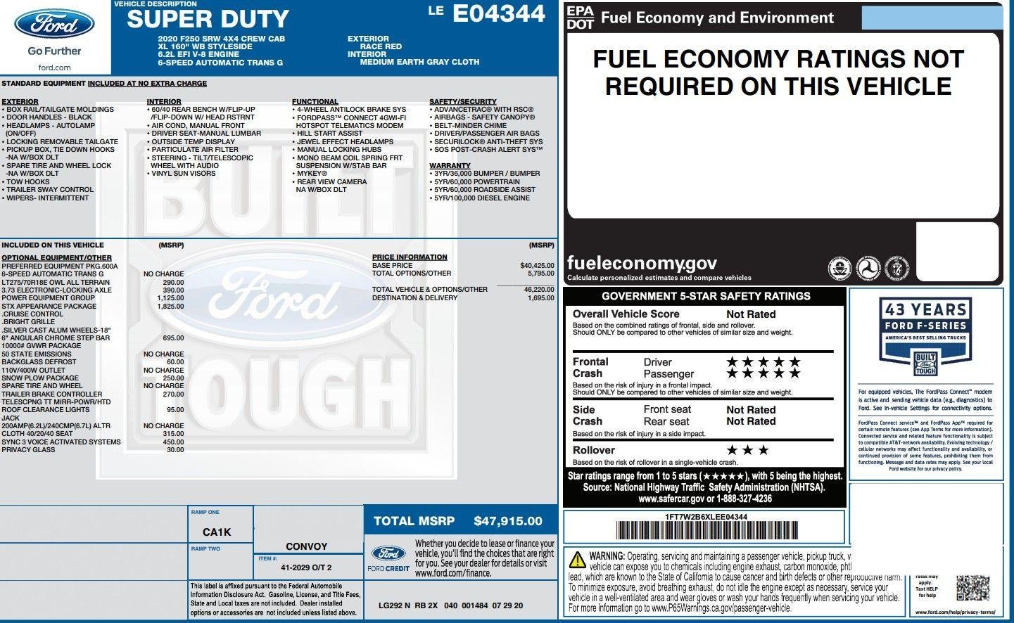2020 Ford Super Duty F-250 SRW XL