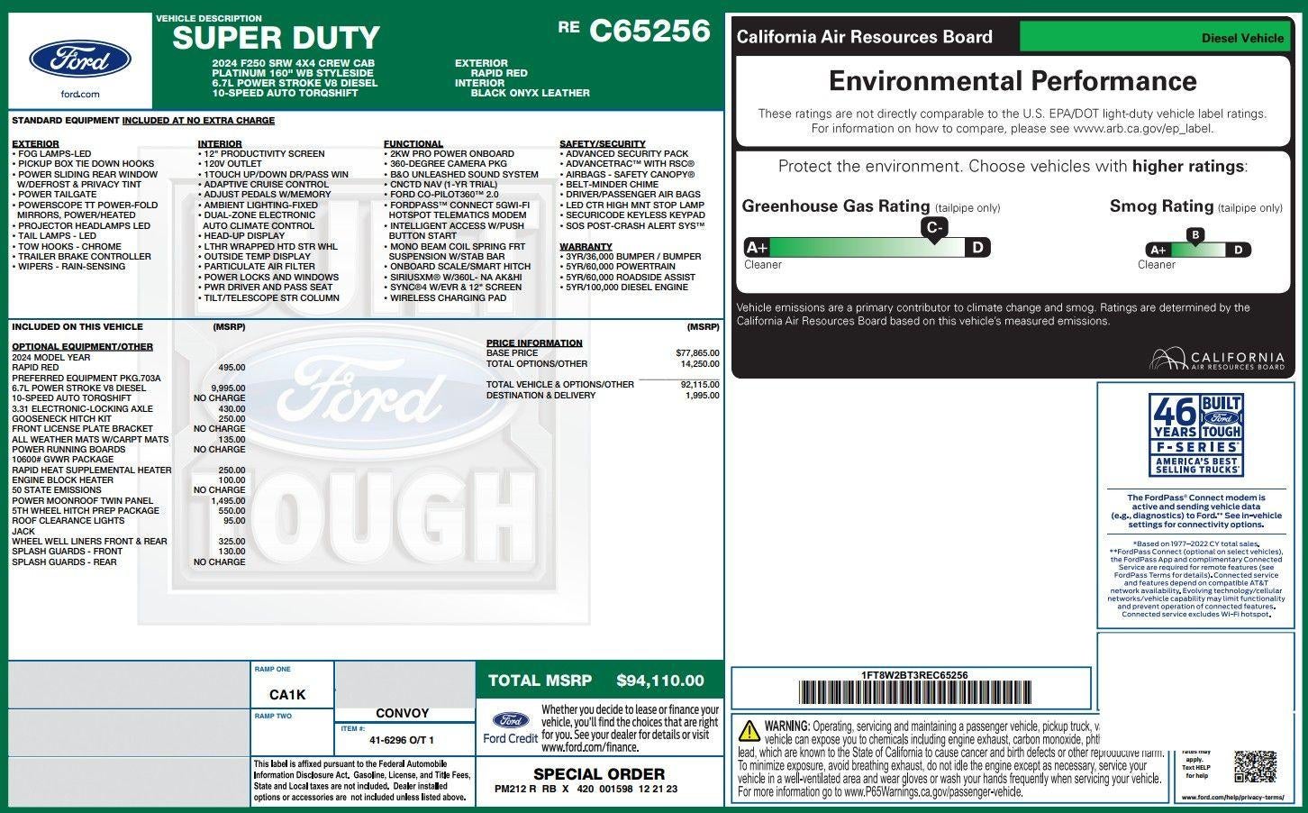 2024 Ford Super Duty F-250 SRW Platinum
