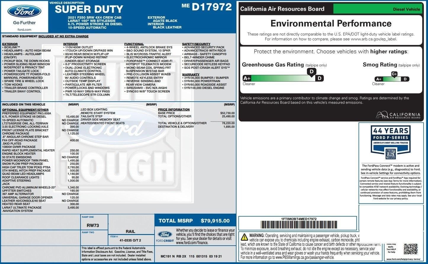 2021 Ford Super Duty F-250 SRW Lariat