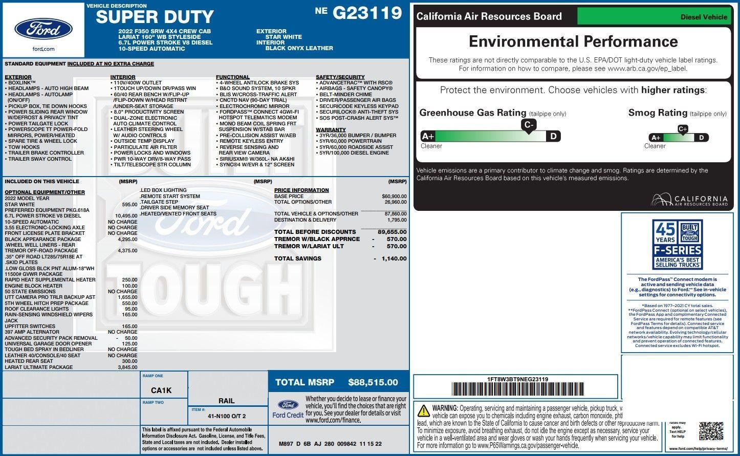 2022 Ford Super Duty F-350 SRW Lariat