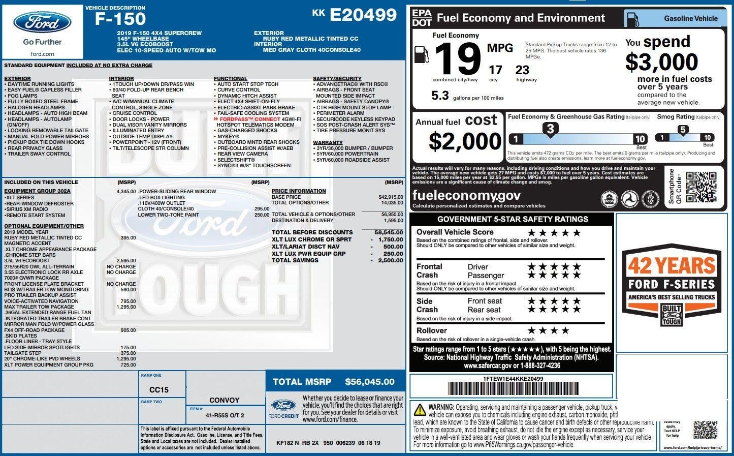 2019 Ford F-150 XLT