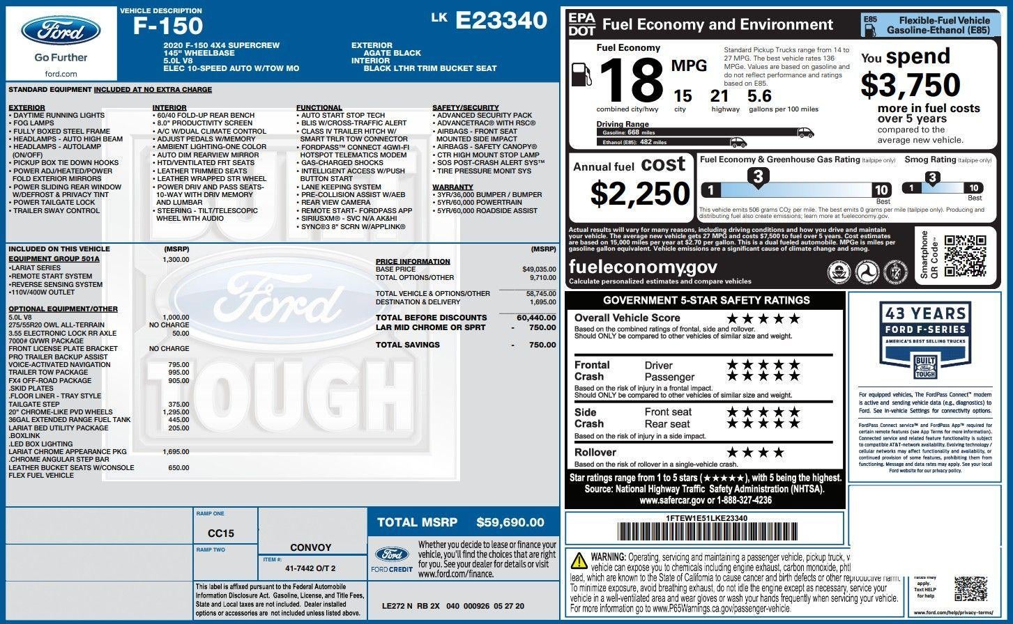 2020 Ford F-150 Lariat