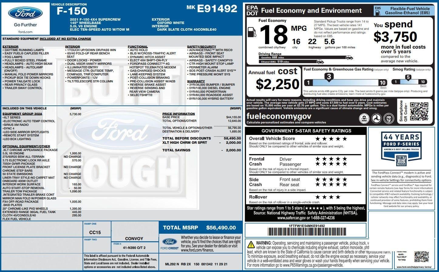 2021 Ford F-150 XLT