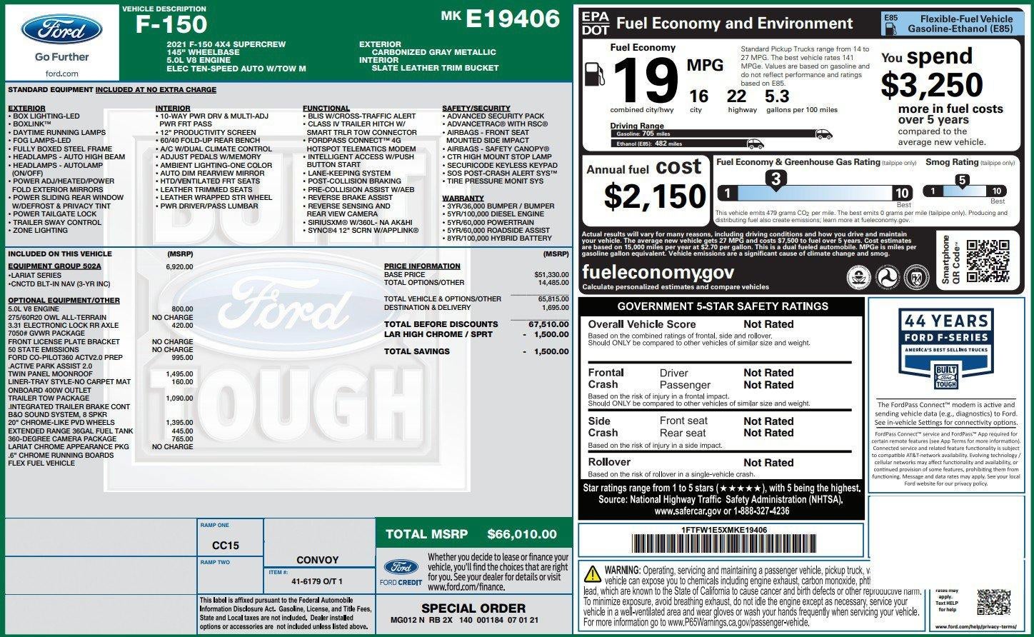 2021 Ford F-150 Lariat