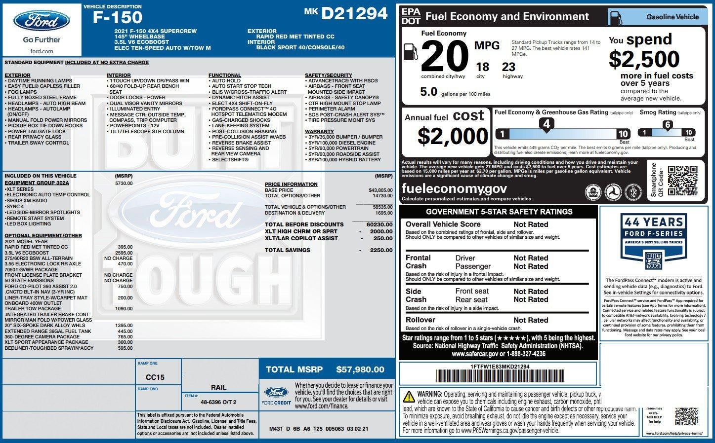 2021 Ford F-150 XLT