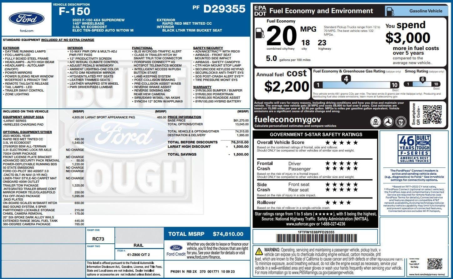 2023 Ford F-150 Lariat