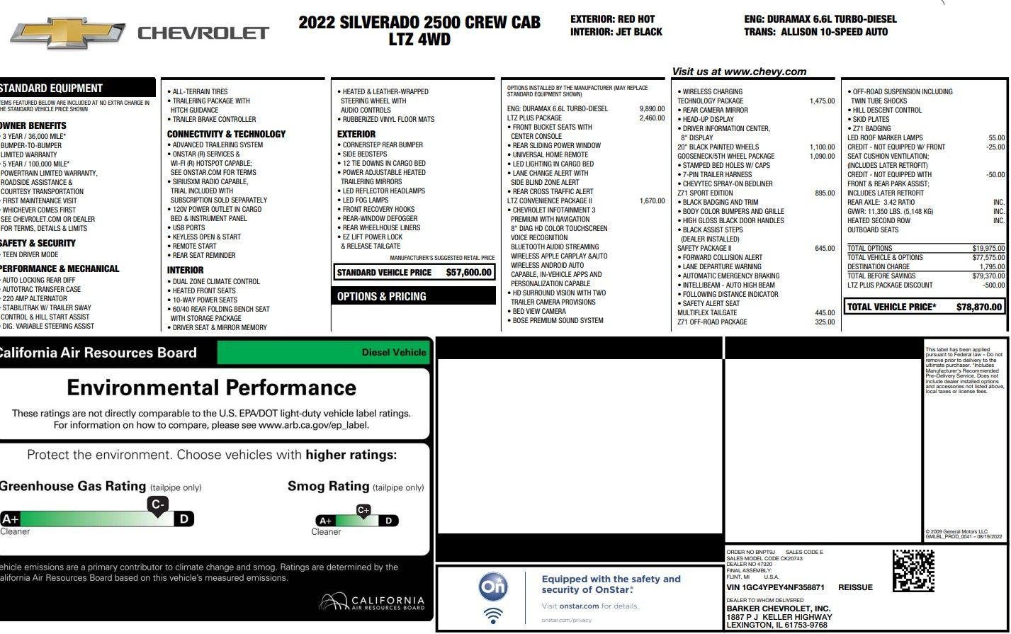 2022 Chevrolet Silverado 2500 HD LTZ