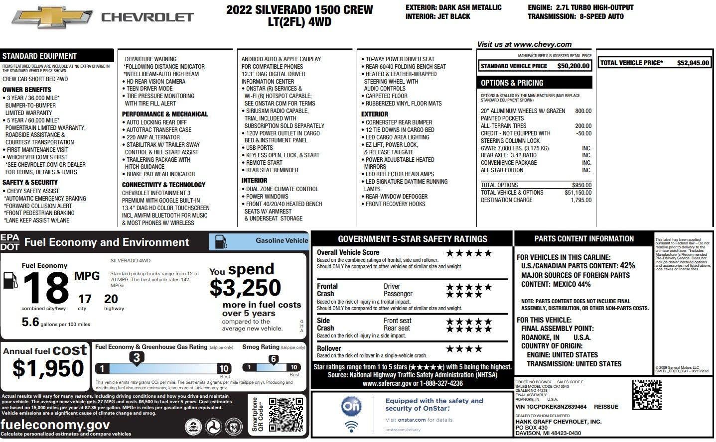2022 Chevrolet Silverado 1500 LT
