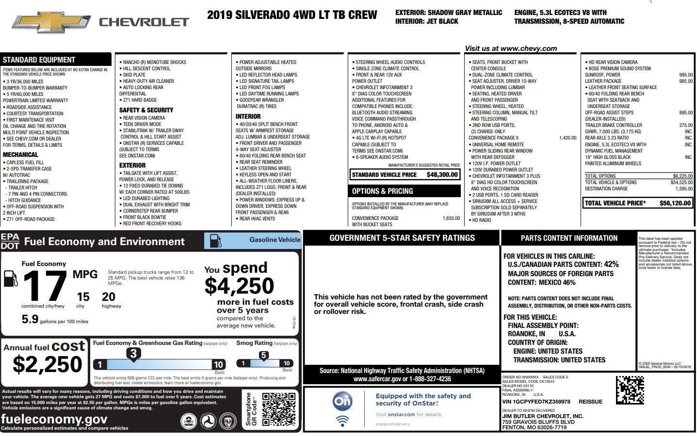 2019 Chevrolet Silverado 1500 LT Trail Boss