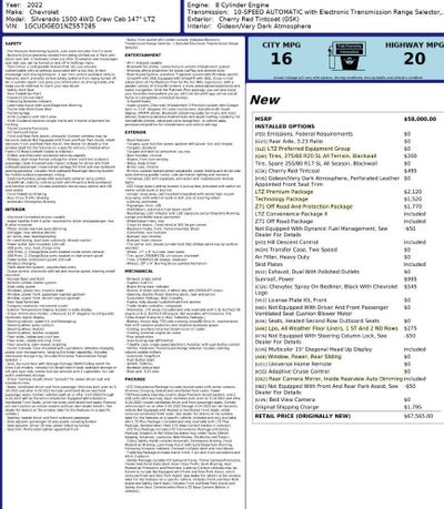 2022 Chevrolet Silverado 1500 LTZ