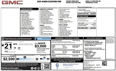 2025 GMC Acadia Elevation