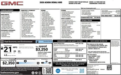 2026 GMC Acadia Denali