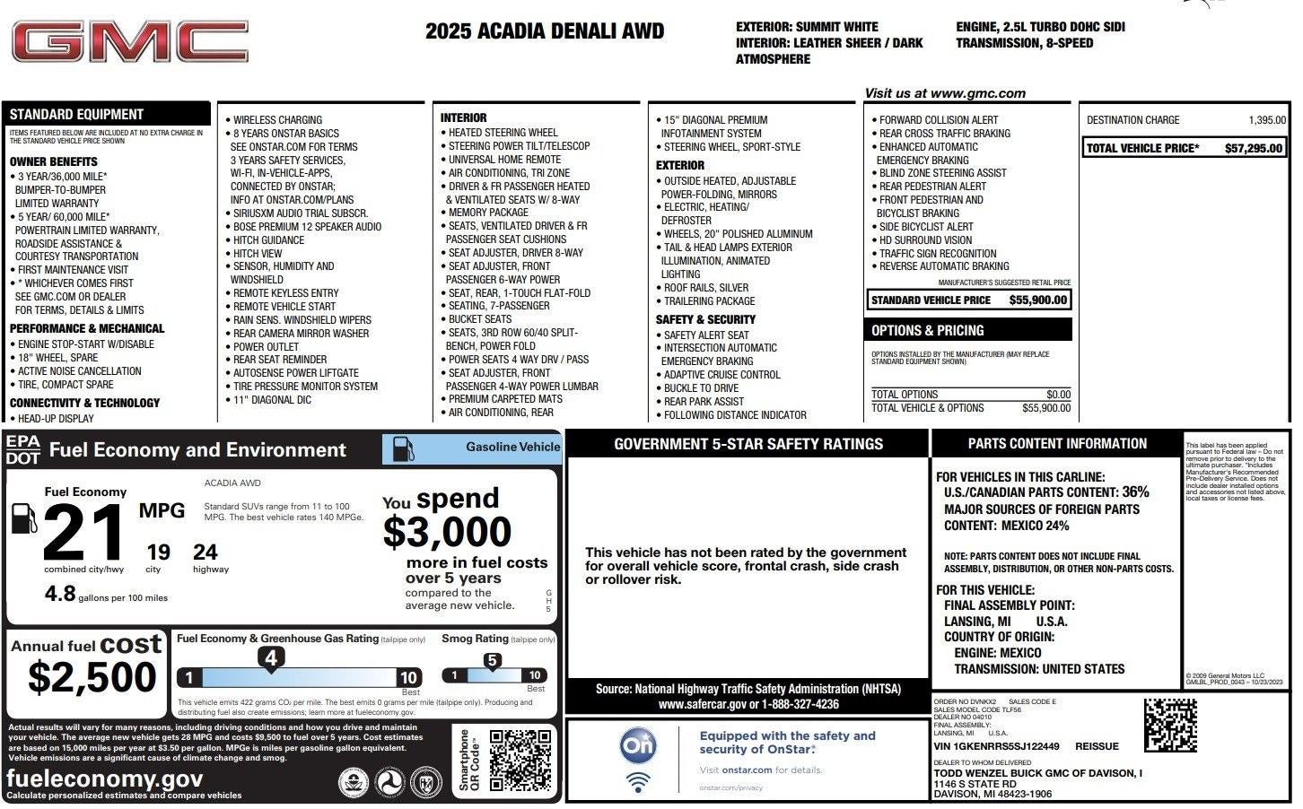 2025 GMC Acadia Denali