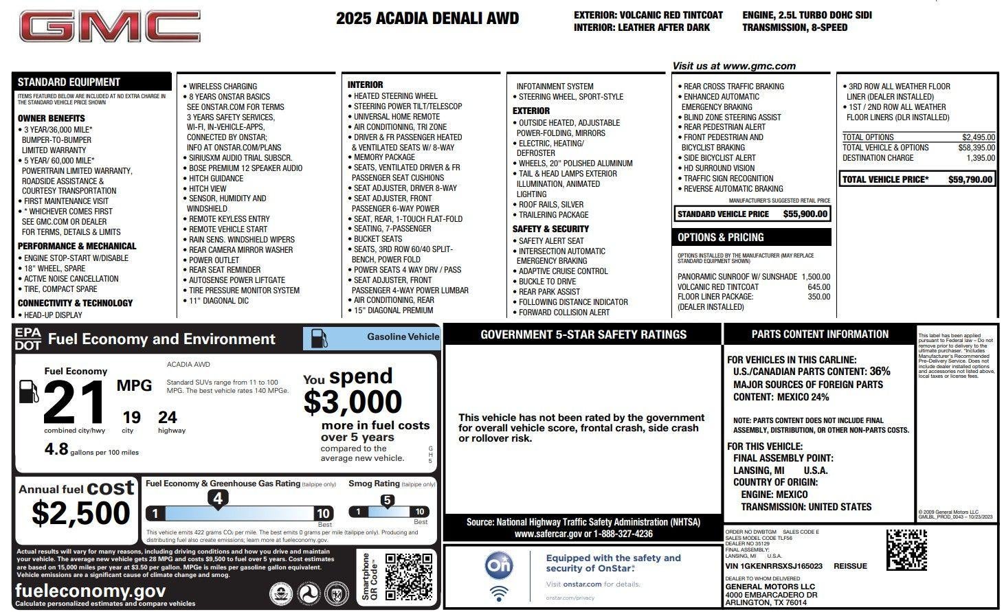 2025 GMC Acadia Denali