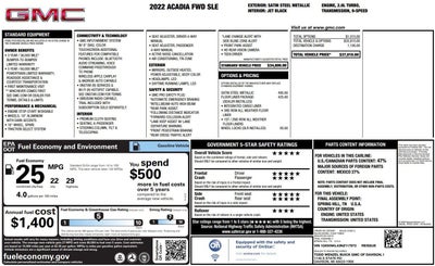 2022 GMC Acadia SLE