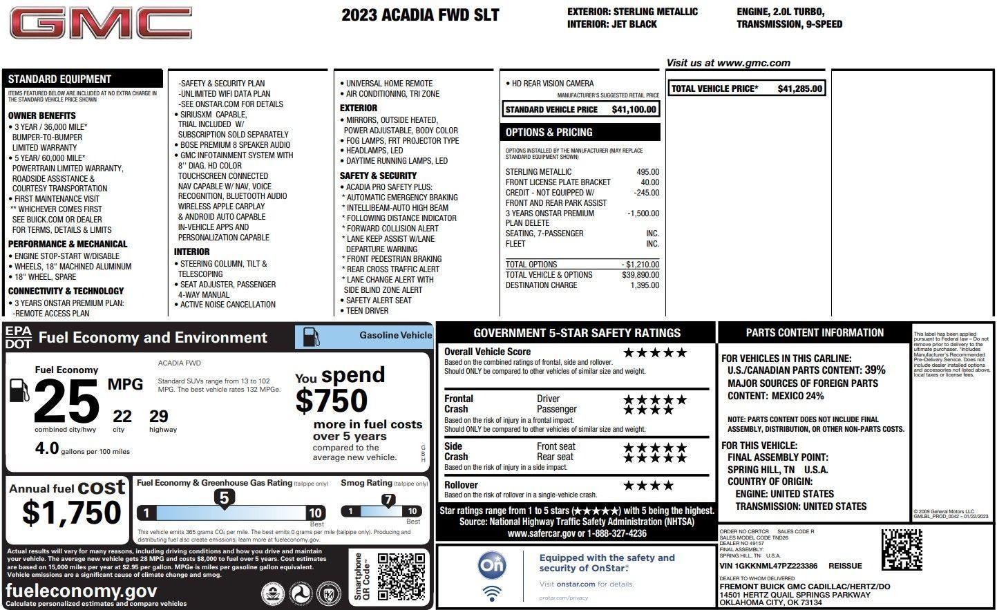 2023 GMC Acadia SLT