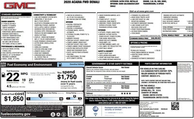 2020 GMC Acadia Denali