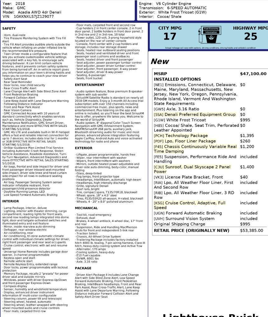 2018 GMC Acadia Denali