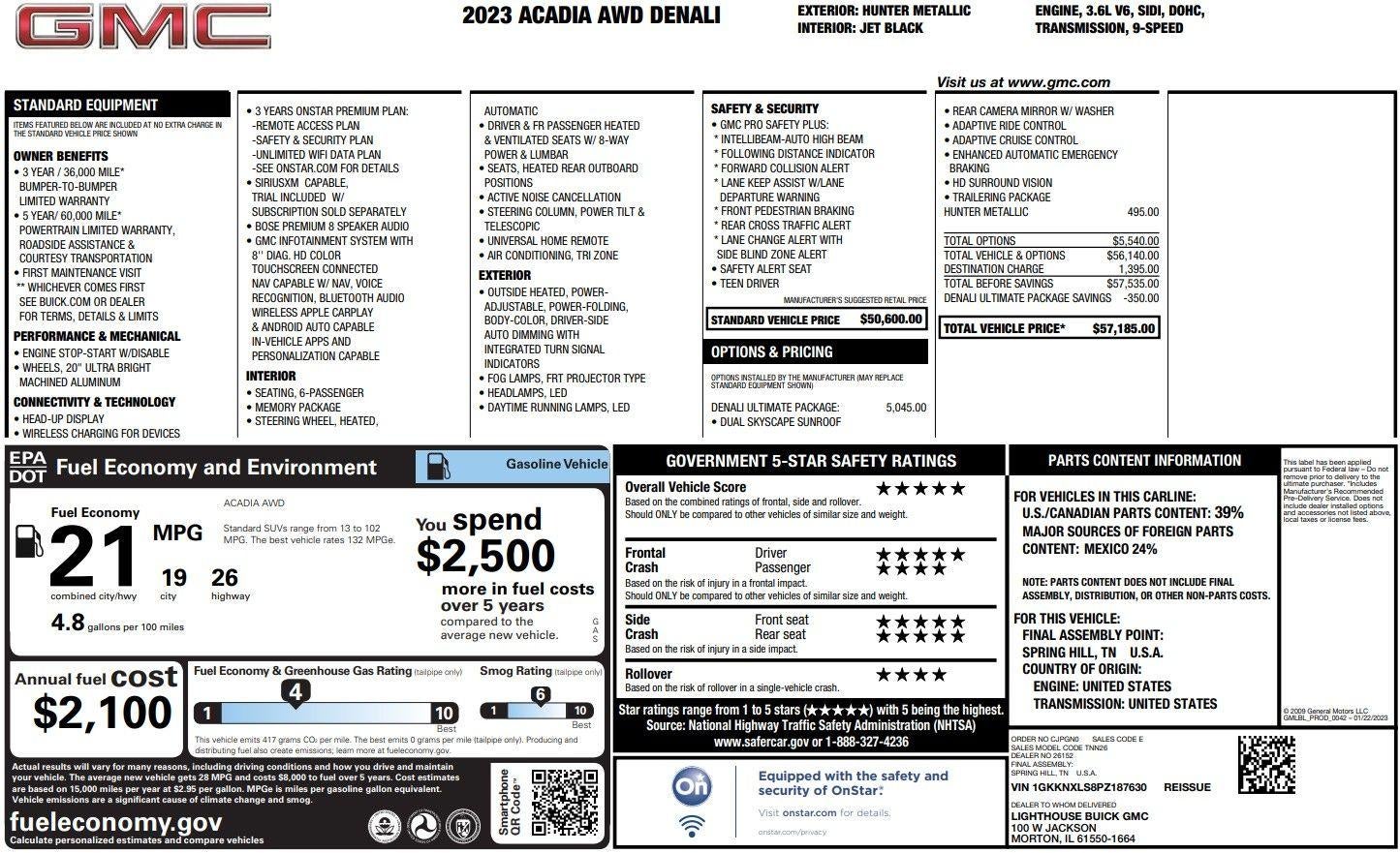 2023 GMC Acadia Denali