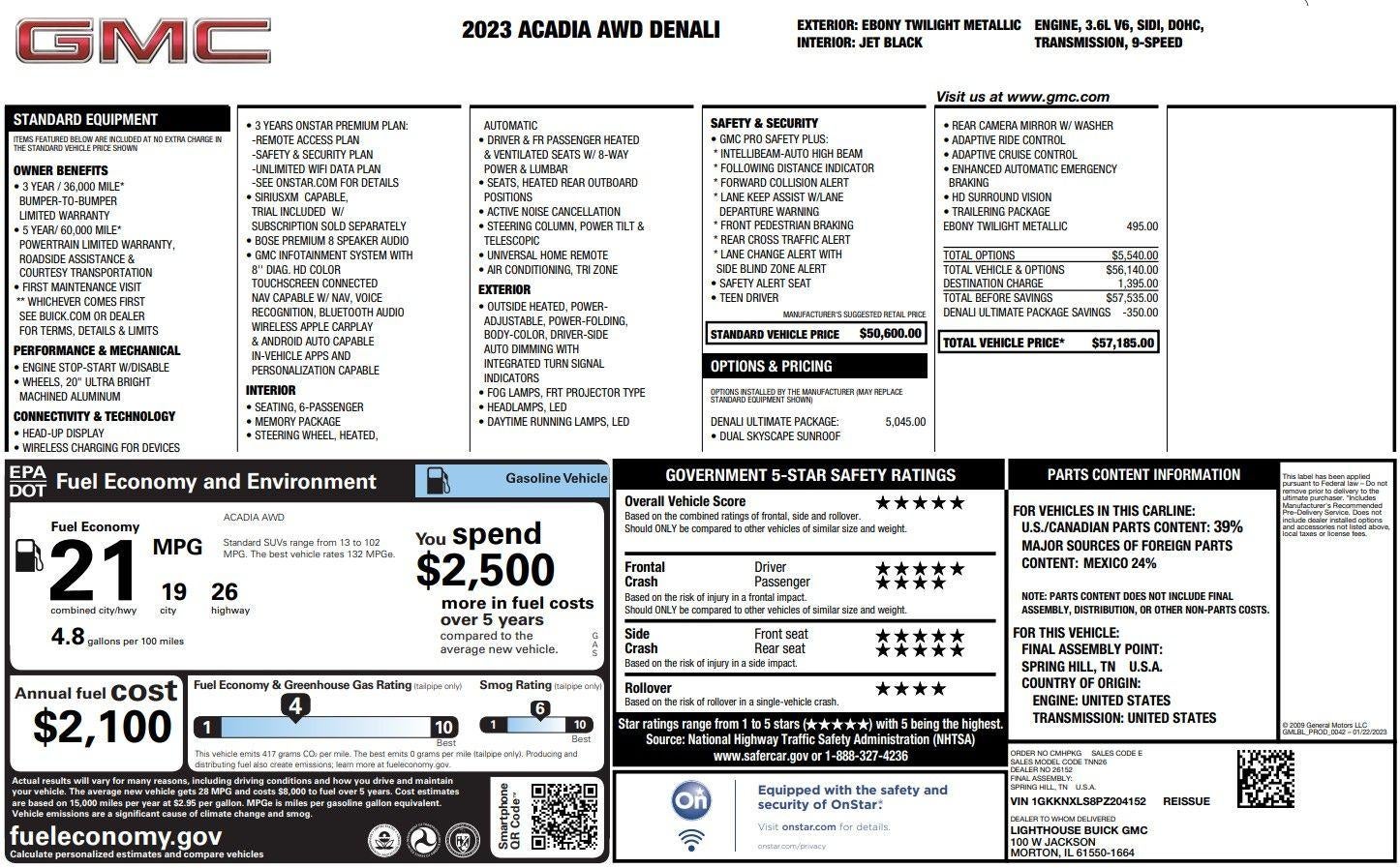 2023 GMC Acadia Denali