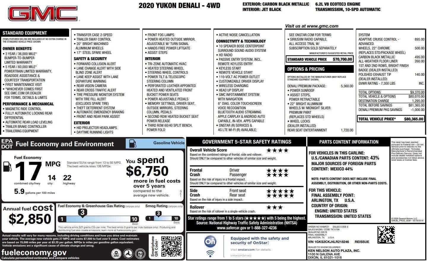 2020 GMC Yukon Denali