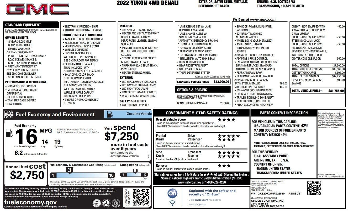 2022 GMC Yukon Denali