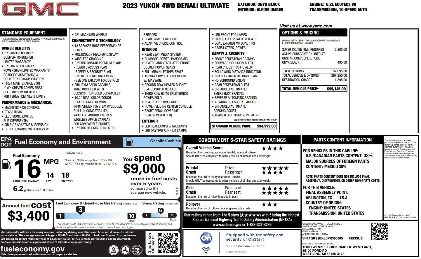 2023 GMC Yukon Denali Ultimate