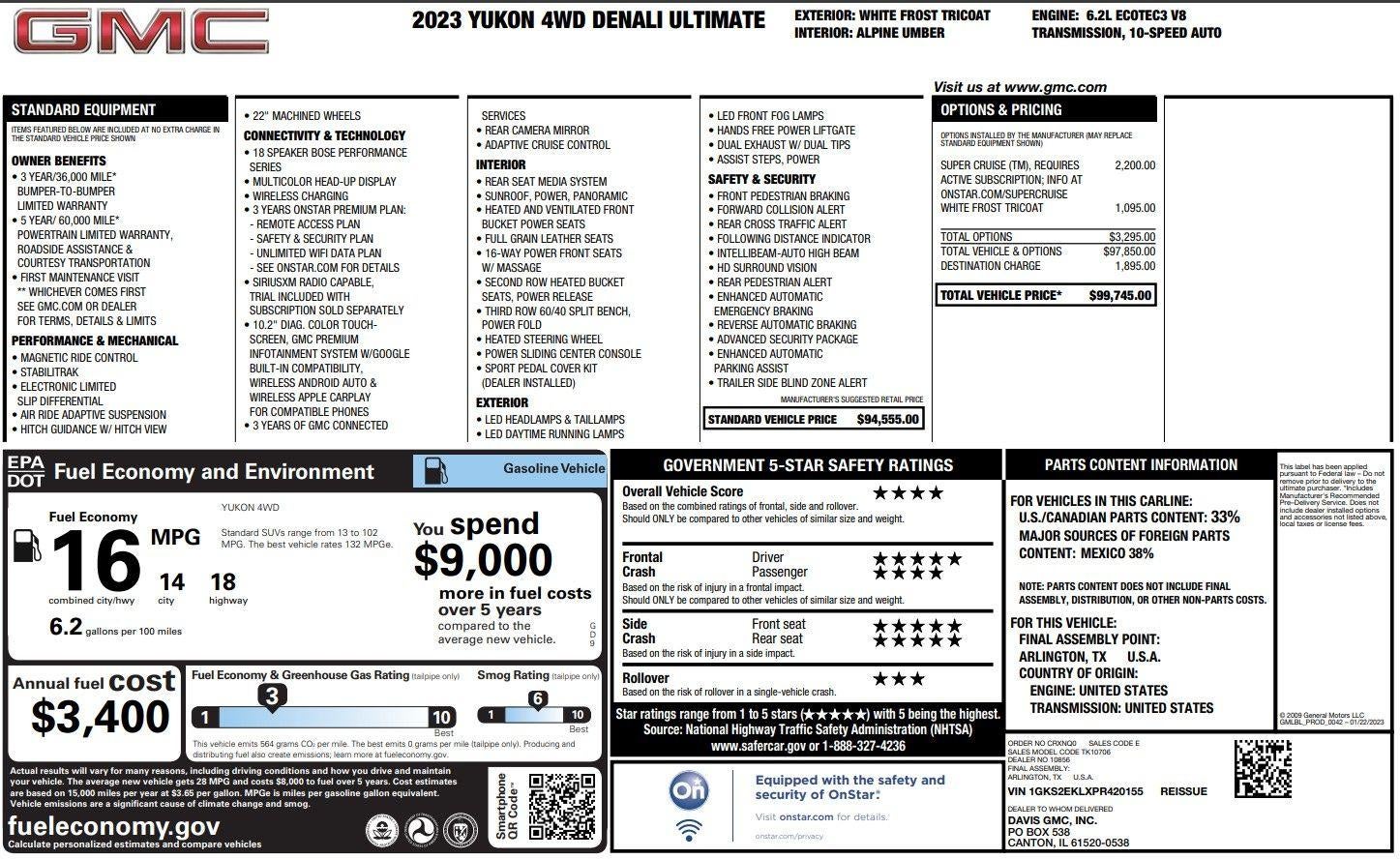2023 GMC Yukon Base