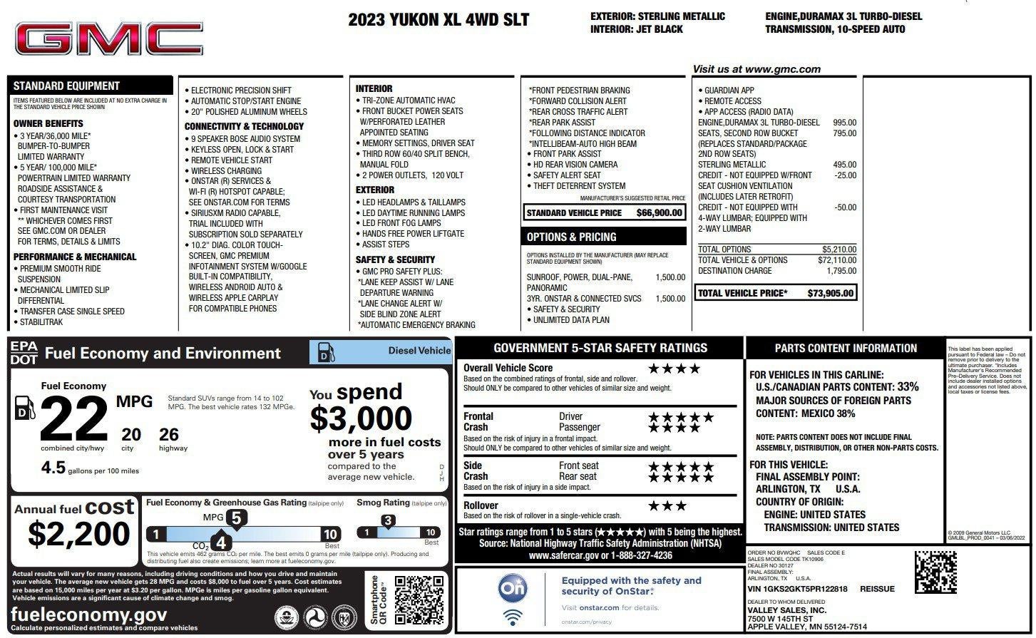2023 GMC Yukon XL SLT