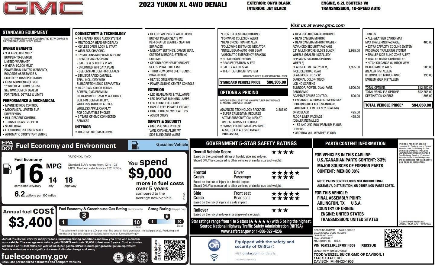 2023 GMC Yukon XL Denali