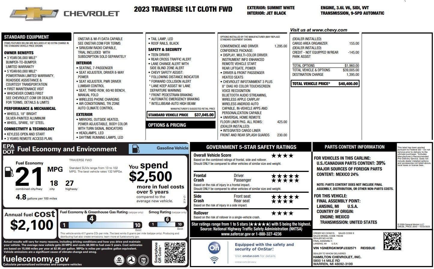 2023 Chevrolet Traverse LT