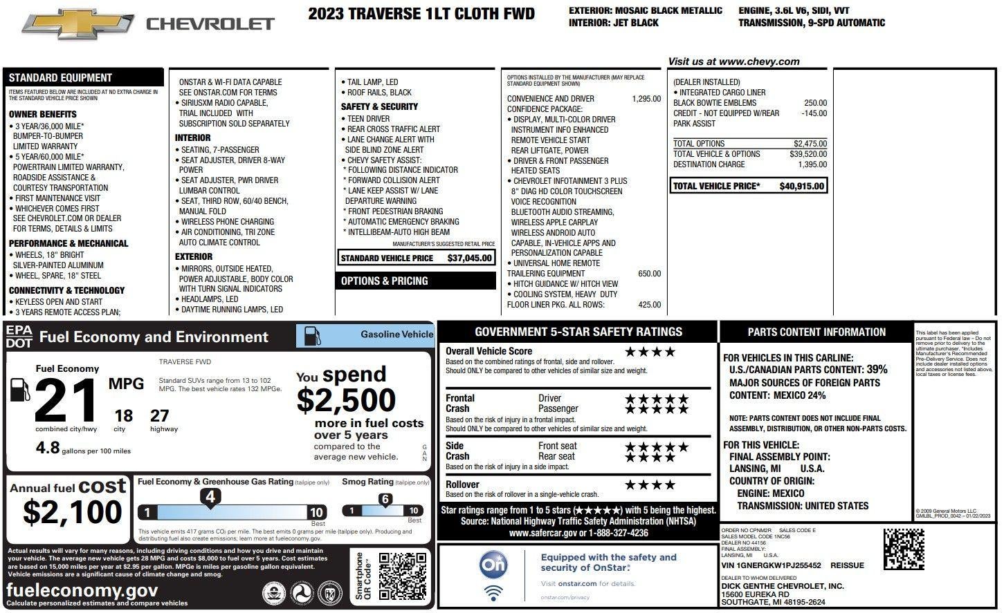 2023 Chevrolet Traverse LT