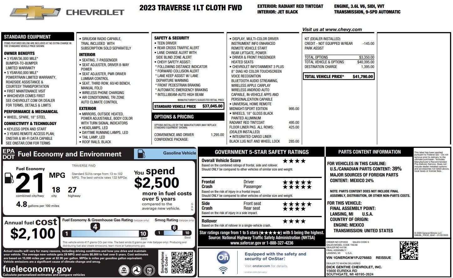2023 Chevrolet Traverse LT