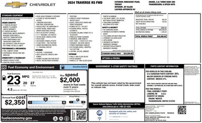 2024 Chevrolet Traverse RS