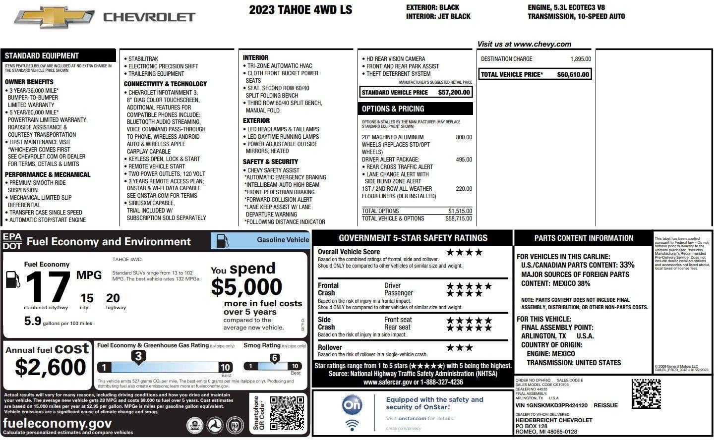 2023 Chevrolet Tahoe LS