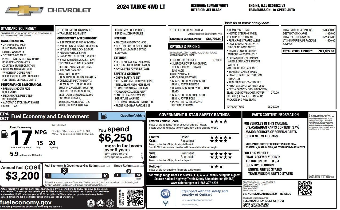 2024 Chevrolet Tahoe LT