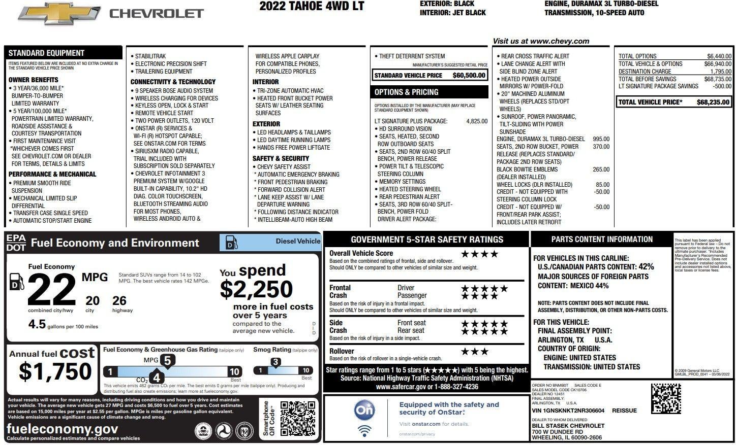 2022 Chevrolet Tahoe LT