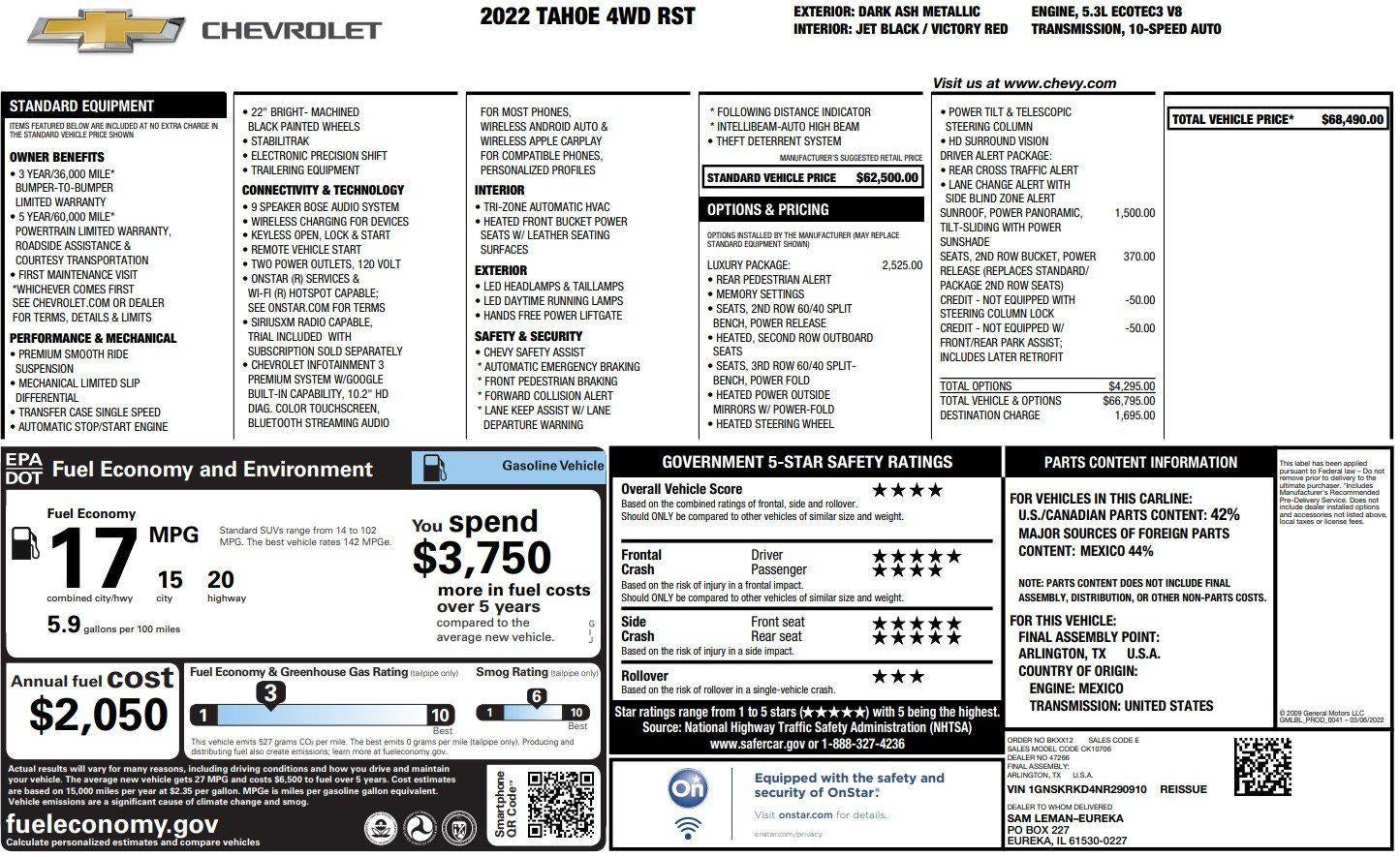 2022 Chevrolet Tahoe RST