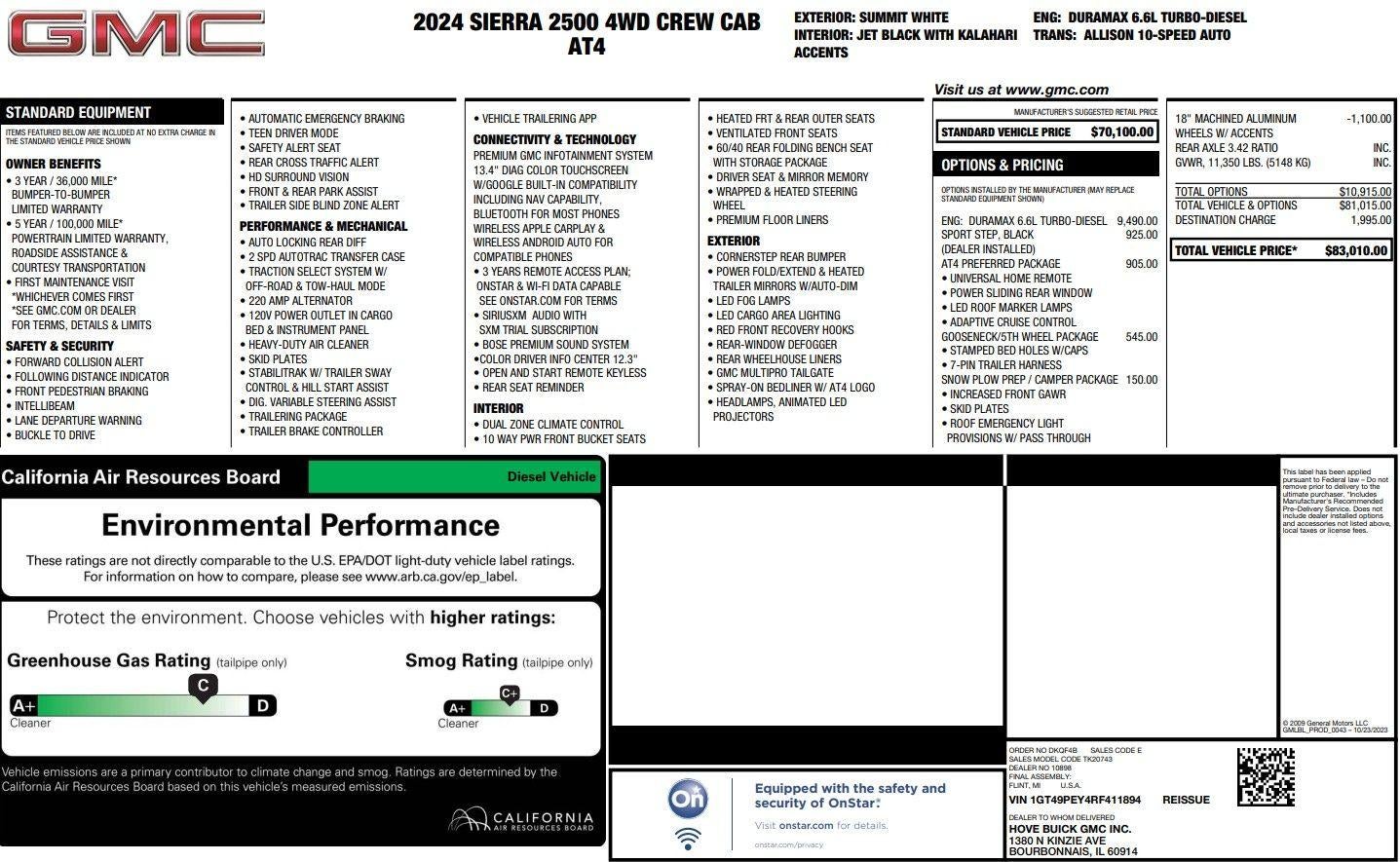 2024 GMC Sierra 2500 HD AT4