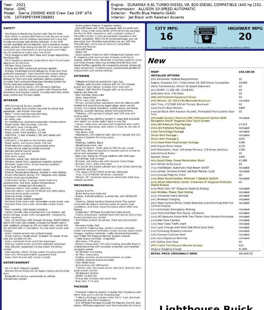 2021 GMC Sierra 2500 HD AT4